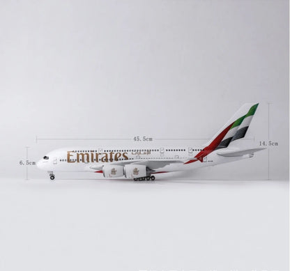 New Emirates A380 Model Plane 1/160 Scale 18 inchs Large Die-cast airplane Toy Collected Gift By Aviation