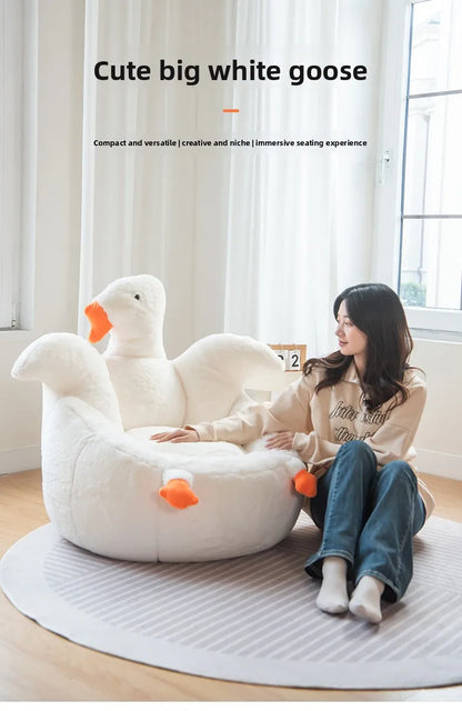 creative cute bean bag sofa goose-shaped design soft portable sofa single lightweight couch wohnzimmer living room furniture