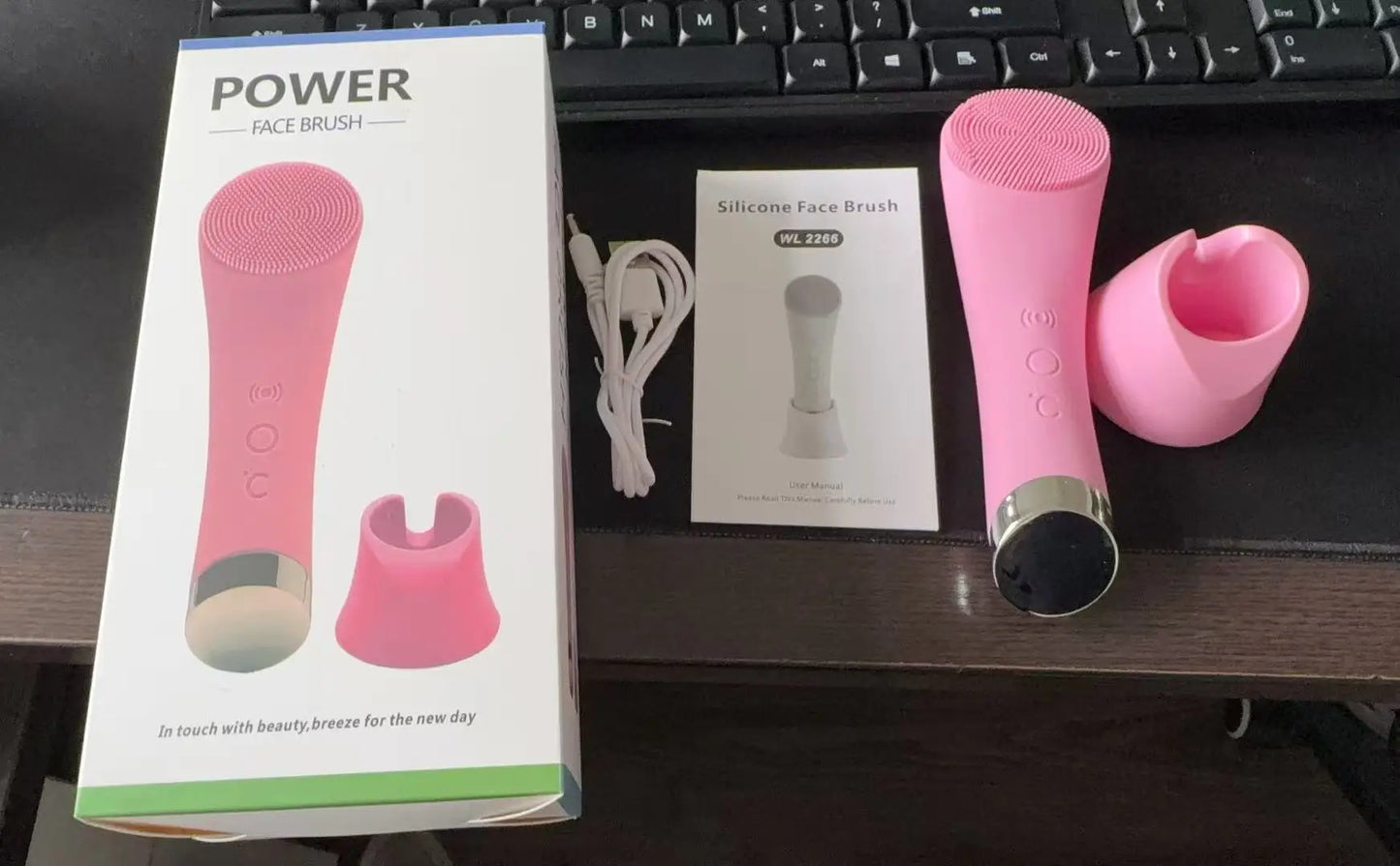 Waterproof Sonic Facial Cleansing Brush - Rechargeable Exfoliating Face Scrubber for Men & Women