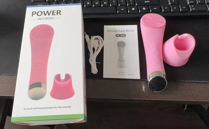 Waterproof Sonic Facial Cleansing Brush - Rechargeable Exfoliating Face Scrubber for Men & Women