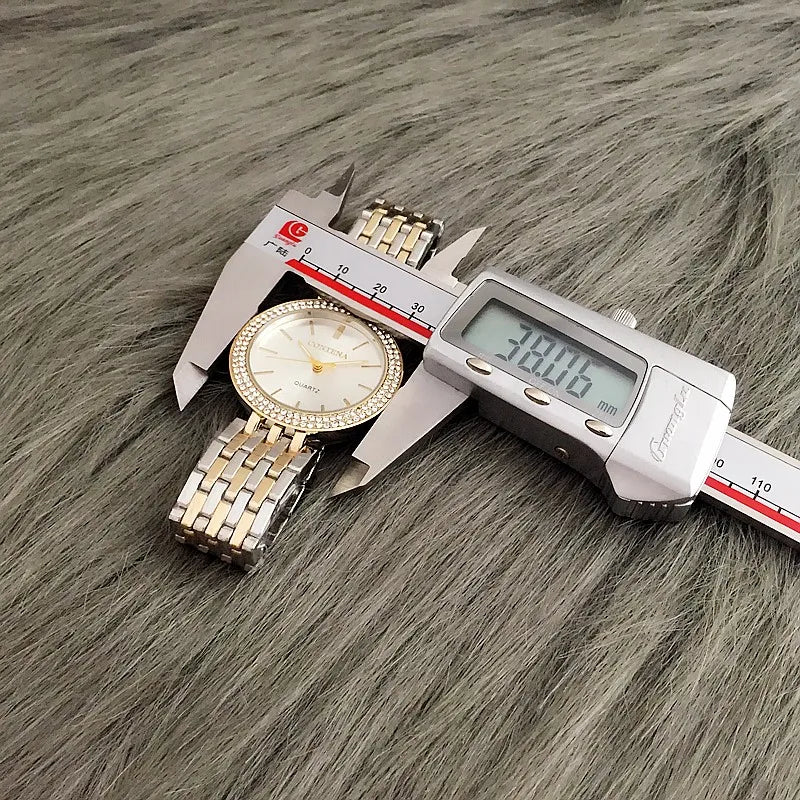 New Women's Watches Luxury Brand Contena Ladies Quartz Watch Full Stainless Steel Female Clock Wristwatches Gift Reloj Mujer