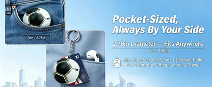 Football Fidget Keychain Pop It Stress Relief Soccer Ball Pendant Mini Decompression Toy Souvenir Bag Charm Gift For Soccer Fans