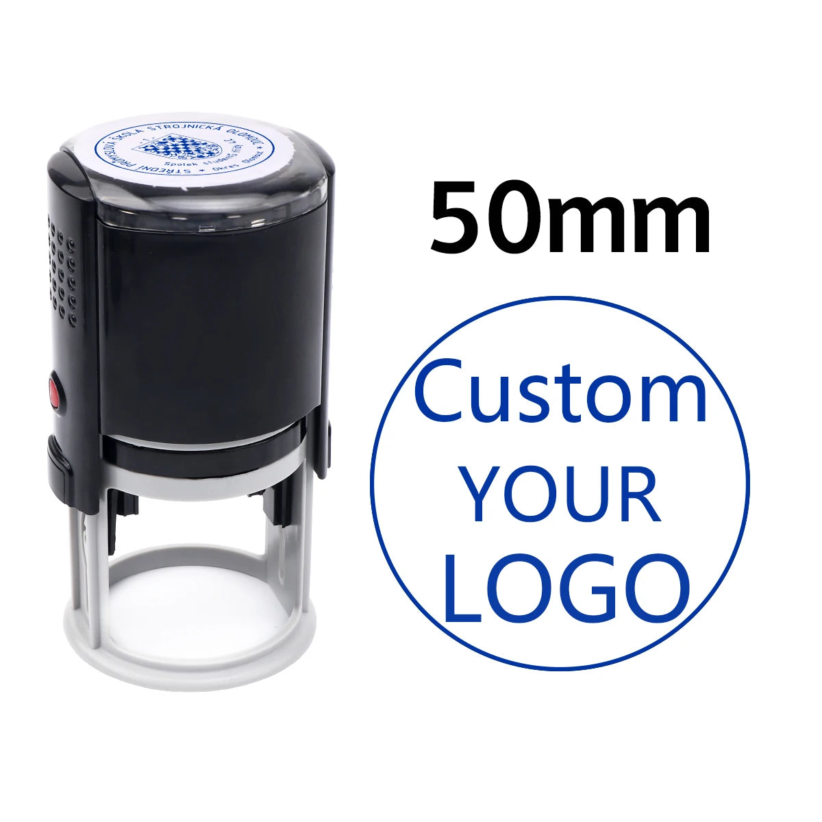 Custom Logo Round Stamp Personalized Image Self Inking Stamper Customized Business Logo Text Stamps-4 Sizes-5 Ink Color Options