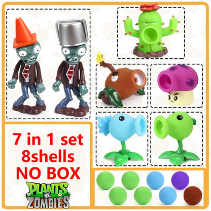 Plants VS Zombies 2 Playset Cactus Peashooter Coconut Cannon Genuine Game Scene Figure Ornaments Soft Silicone Birthday Gift boy