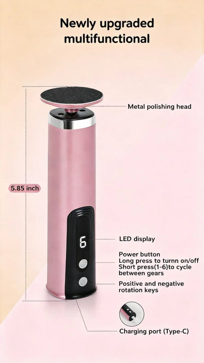 Foot Care Tool 2-in-1 Foot and Hand Electric Care Tools,Polish and Smooth,Shine Toenails Electric Callus Remover Pedicure File