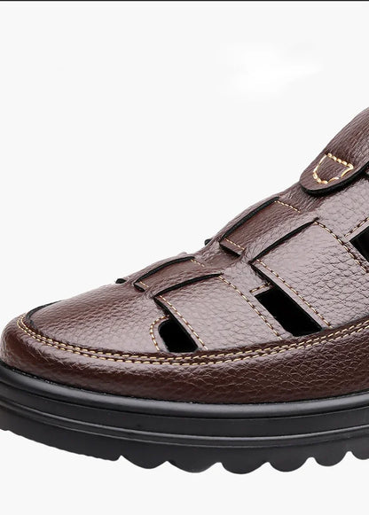 Men's Breathable Slip-on Hollow-out Loafers, Summer Comfortable Soft Sole Cutout Shoes, Non-slip for Outdoor & Driving-XH5602