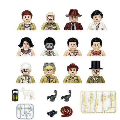 City character building block figure set, little block people, block accessories, engineer, doctor, firefighter, kids' toy