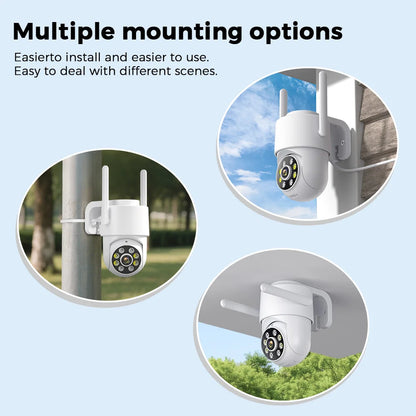 4MP 2K Mini Wifi Camera with 4X Digital Zoom Indoor Night Vision IP Surveillance Camera for Home Security Protection ICsee APP