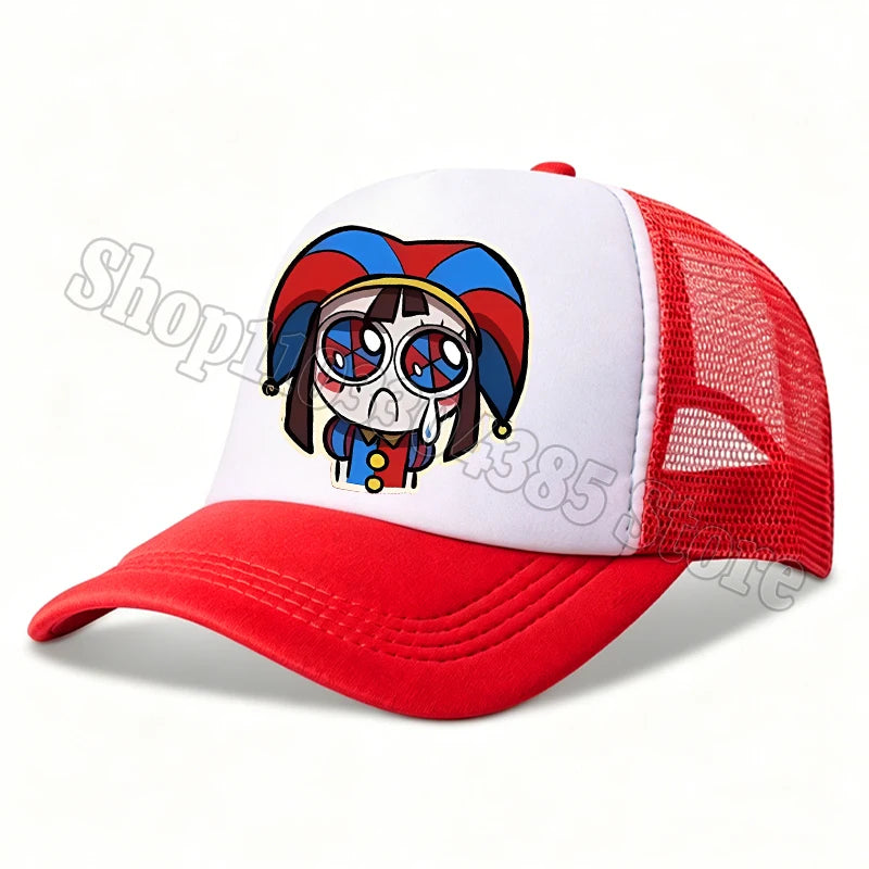 The Amazing Digital Circus Baseball Cap Kids Adult Outdoor Sports Sun Hat Summer Breathable Mesh Sunbonnet Kawaii Headgear Gift