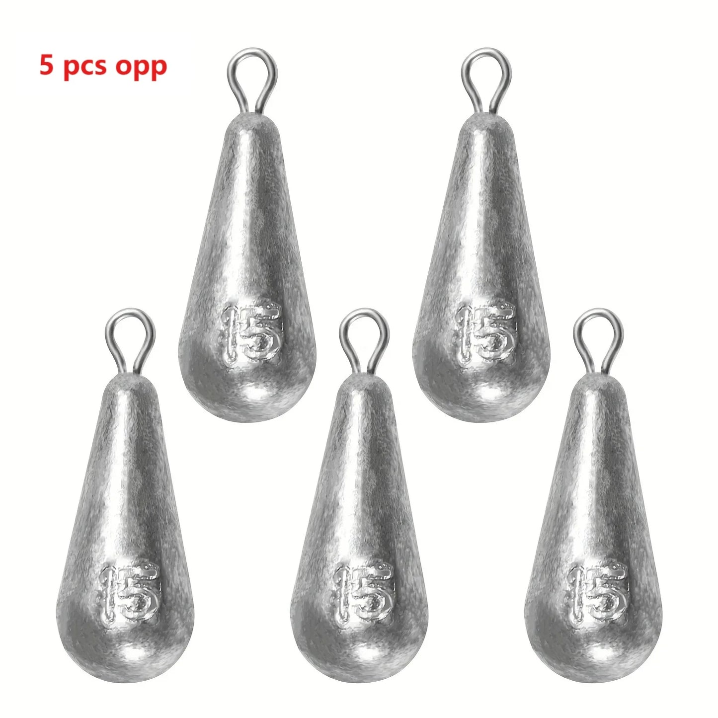 5pcs/20pcs 10g-100gFishing Weights Sinkers Teardrop-shaped hook-ring sinker for fishing Fishing tackle Casting Drop Shot Weights