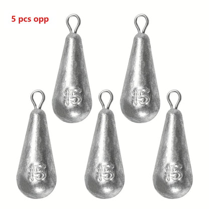 5pcs/20pcs 10g-100gFishing Weights Sinkers Teardrop-shaped hook-ring sinker for fishing Fishing tackle Casting Drop Shot Weights