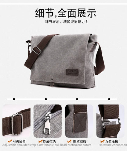 Men's multi-functional shoulder bag, leisure large capacity business travel bag, fashionable storage sling bag