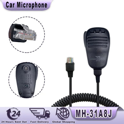 Car Portable Microphone MH-31A8J Microphone for FT-817ND FT-857D FT-897D FT-450D FT-900/AT FT-818 FT-891 Walkie Talkie MH-31