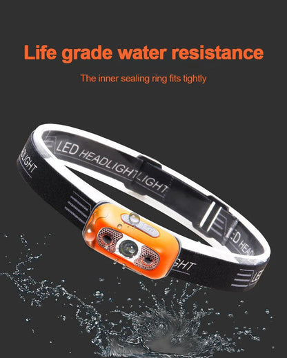Strong Light Headlamp Mini Led Night Fishing Powerful Torch Head Lamp Outdoor Waterproof Camping Portable LED Sensor Headlamps