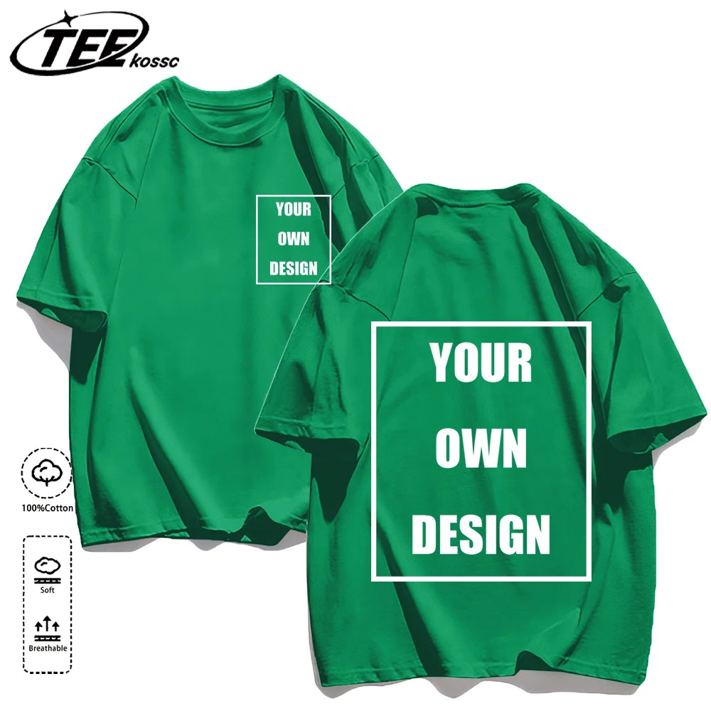 Men's Personalized T-shirt 100%Cotton Tee Custom Shirt Make Your Design Logo Text Men Women Design Your Gift Couple Tshirt
