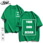 Men's Personalized T-shirt 100%Cotton Tee Custom Shirt Make Your Design Logo Text Men Women Design Your Gift Couple Tshirt