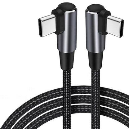 60W PD Fast Charging Line USB C to USB Type C Cable Right Angle Wire 90 Degree Data Cable For Laptop Mobile Phone