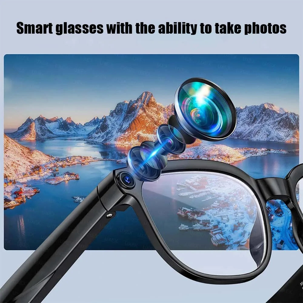 2026 New Smart Glasses Women Video Record Camera Bluetooth Call Music Playback Language Translation Music Sunglass Men Businesst