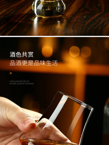 Crystal Whiskey Glass Handmade Tulip Design Big Belly Cognac Tasting Cup For Scotch Bourbon Barware Home Bar Gift Set