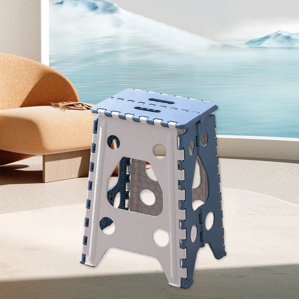 Portable Foldable Stool Outdoor Indoor Dining Table Chair 18 Inch Folding Step Stool 400 LBS Capacity Collapsible Plastic Stools