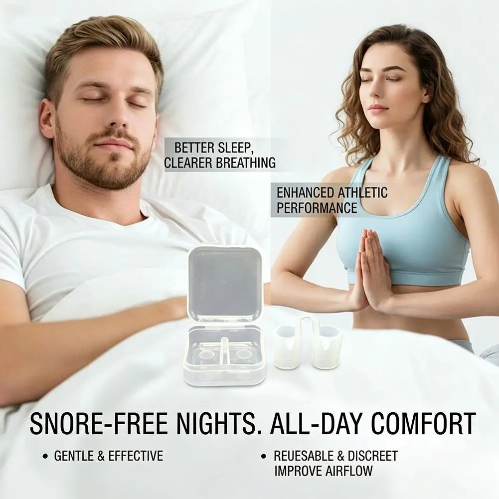 4 Sizes Anti-Snoring Nasal Dilator Easy Sleep Breathing Aid Nose Clip Stopper Snore Relief Device for Comfortable Sleep