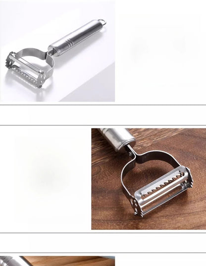 Stainless Steel 3-in-1 Peeler Grater Household Kitchen Multifunctional Double head Peeling Knife Fruit and Vegetable Melon
