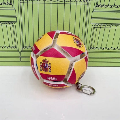 USA Mexico Canada All Country Flag Football Keychain Fidget Stress Ball Squishy Decompression Toy Anxiety Relief Fan Souvenir