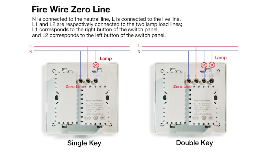 Aqara Smart Wall Switch D1 ZigBee Light Switch Button Smart Home Remote Control Fire Wire With /NO Neutral For Mi Home Homekit