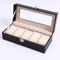 6/10/12Slots Gray Watch Boxes Watch Case with Large Glass Lid, Removable Watch Pillows, Watch Box Organizer, Gift for Loved Ones
