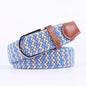 Women Casual Knitted Elastic Belt Pin Buckle Webbing Strap Woven Canvas Braided Stretch  - Belts for Men