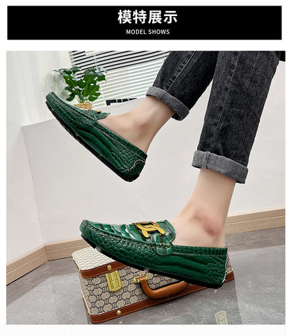 Man Shoes Leather Casual Shoes for Man Luxury Hand Sewn Fashion Flats Summer Breathable Outdoor Male Slip on Loafers Designer