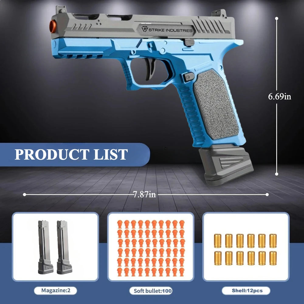 Automatic Shell Bullet Toy Gun, Educational Shooting Game Toy, Very Suitable for Outdoor Multiplayer Cooperative Games