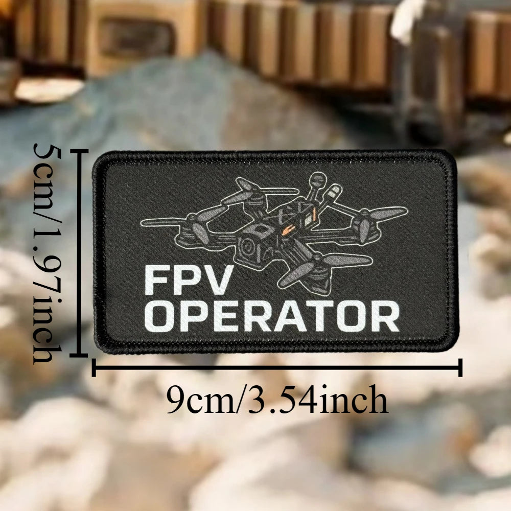FPV Operator Morale Tactical Patch Military Army Armband Drone Printed Hook & Loop Patches Clothing Backpack Decorative Stickers