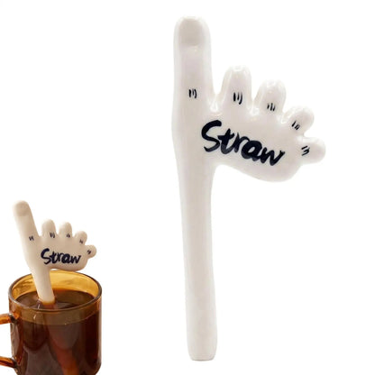 Reusable Foot Straw Handmade Toe Ceramic Drinkware Handmade Foot Straw For Fishing Drinking Tea Cold Picnic Outdoor Water