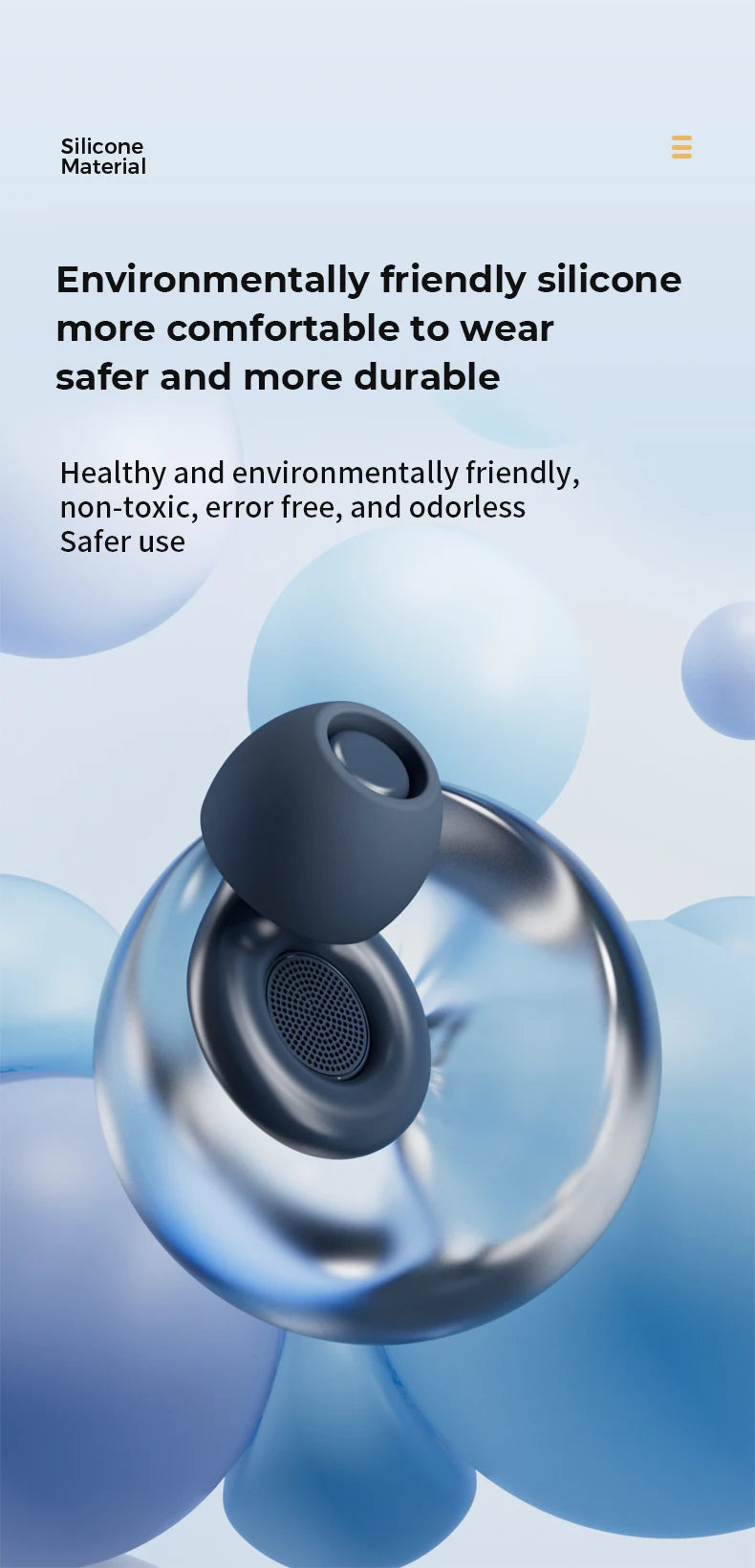 Soft Full Silicone Ear Plugs 25dB Noise Reduction Reusable Sleeping & Hearing Protection Earplugs for Concert