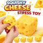 Cube Cheese Squeeze Toy Simulation Cheese Fidget Toy Slow Rebound Shapeable Venting Ball for Adult Stress-relief Squishy Toys