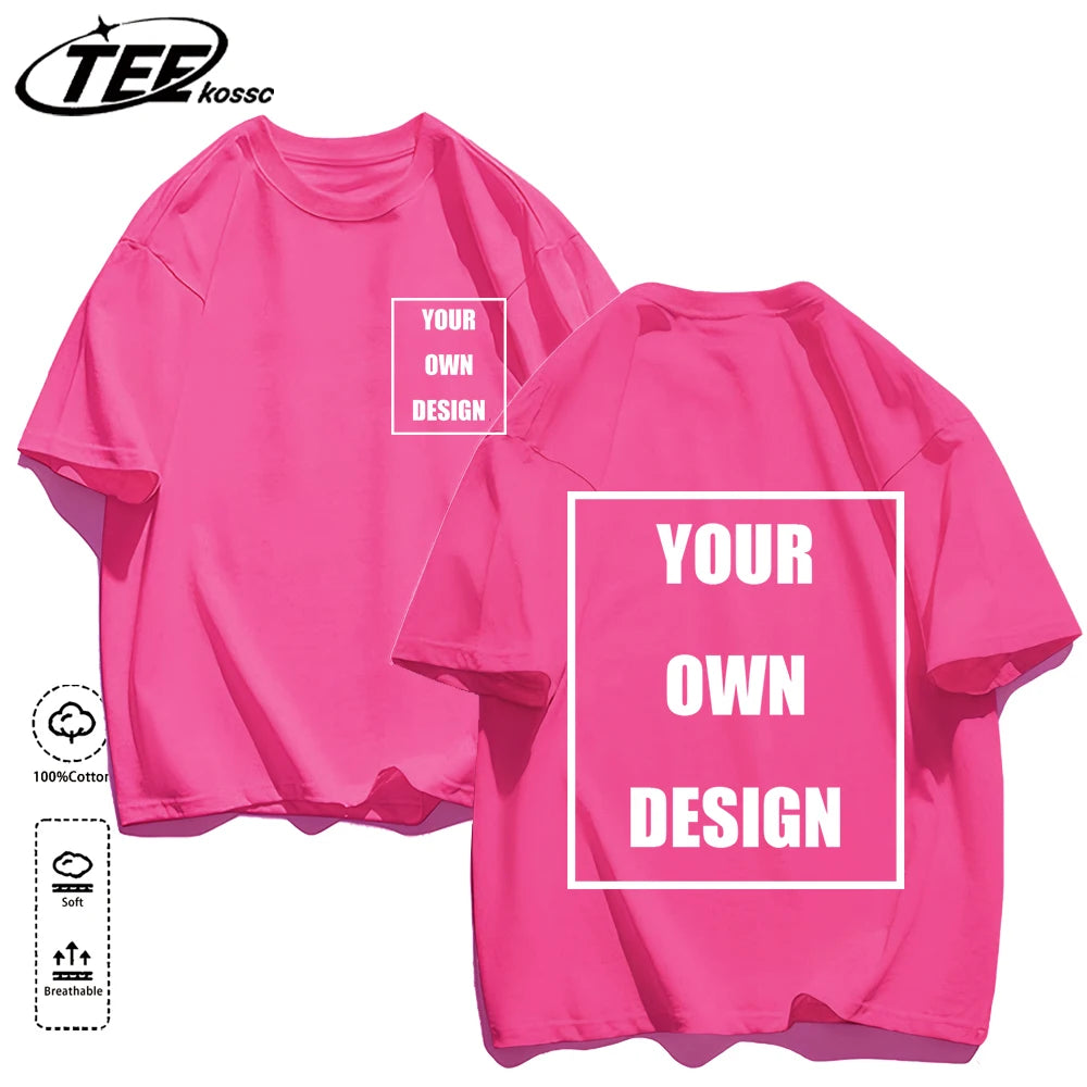 Men's Personalized T-shirt 100%Cotton Tee Custom Shirt Make Your Design Logo Text Men Women Design Your Gift Couple Tshirt