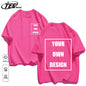 Men's Personalized T-shirt 100%Cotton Tee Custom Shirt Make Your Design Logo Text Men Women Design Your Gift Couple Tshirt