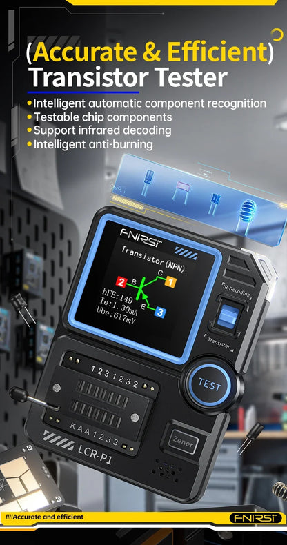 FNIRSI LCR - P1 A Multifunctional Tester for Transistors, Diodes, Capacitance, Resistance, LCR and ESR Measurements