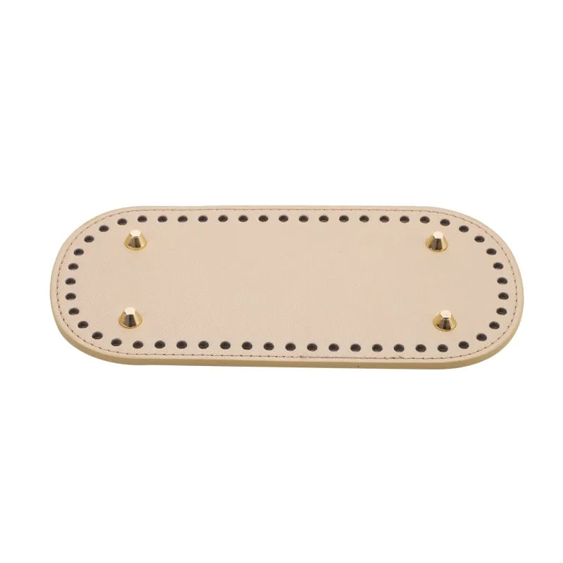 22*10Cm Oval Bottom For Knitted Bag PU Leather Bag Accessories Handmade Bottom DIY Crochet Bag Bottom Solid Color Bag Part NEW