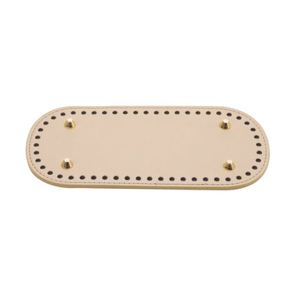 22*10Cm Oval Bottom For Knitted Bag PU Leather Bag Accessories Handmade Bottom DIY Crochet Bag Bottom Solid Color Bag Part NEW