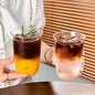 1/6pcs Japanese Glass Cup Milk Coffee Glass Mug Transparent Mug Beer Ins Water Drinking Cup Kitchen Accessory Water Glass Cups