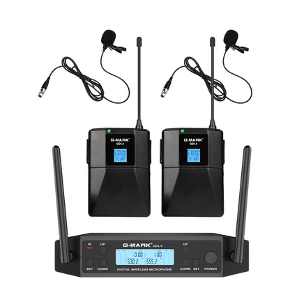 Wireless Lavalier Microphone G-MARK GD1.4 UHF Professional Headset Clip Mic Bodypack Frequency Adjustable 50M For Party Show