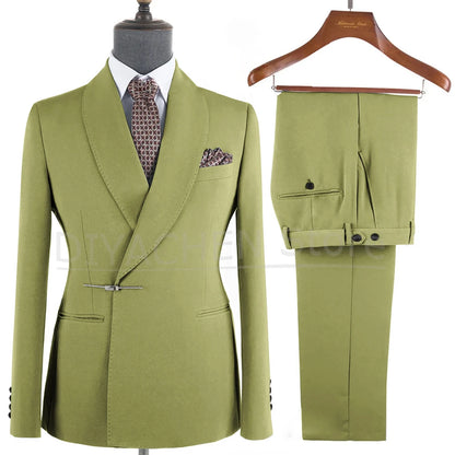 Elegant 2-Piece Men's Suit Slim Fit  Blazer And Pants Set for Wedding Groom Tuxedo Business Party