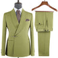 Elegant 2-Piece Men's Suit Slim Fit  Blazer And Pants Set for Wedding Groom Tuxedo Business Party