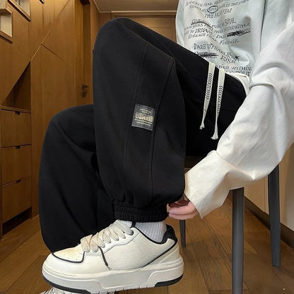 Men Summer Loose Joggers Casual Streetwear Sweatpants Elastic Cuff Trousers Trendy Versatile Sports Pants