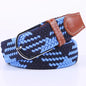 Women Casual Knitted Elastic Belt Pin Buckle Webbing Strap Woven Canvas Braided Stretch  - Belts for Men