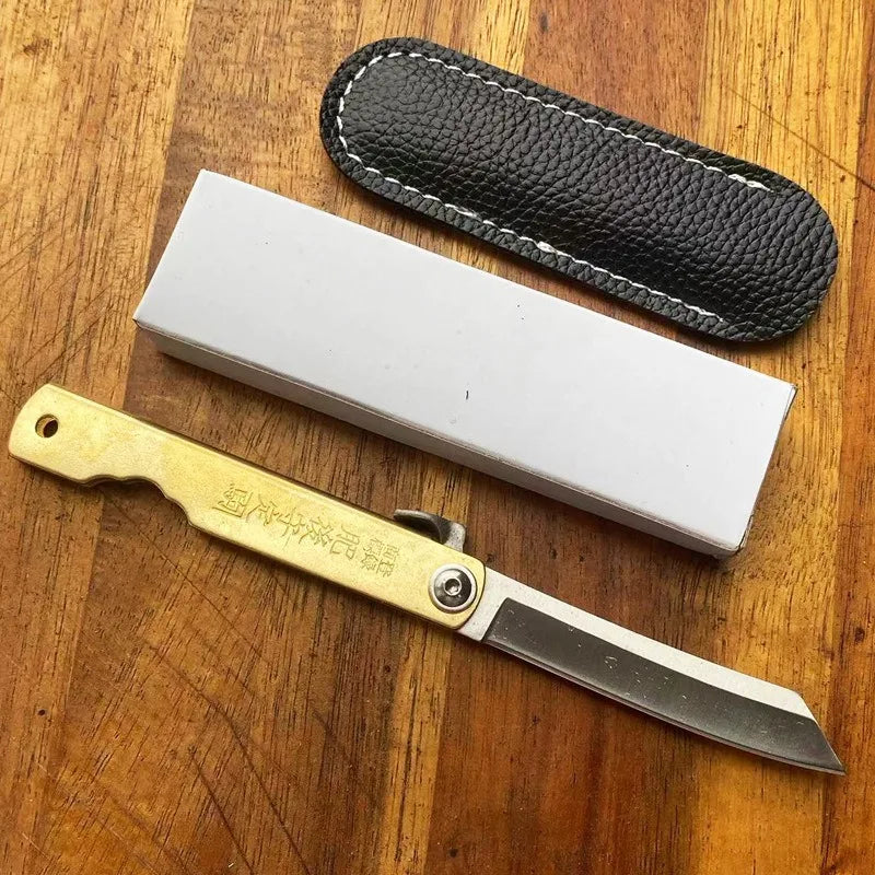 Higonokami Knife Japanese Damascus Steel Friction Folder Lock Free Pocket Knife High Hardness EDC Outdoor Tool Fruit Knife
