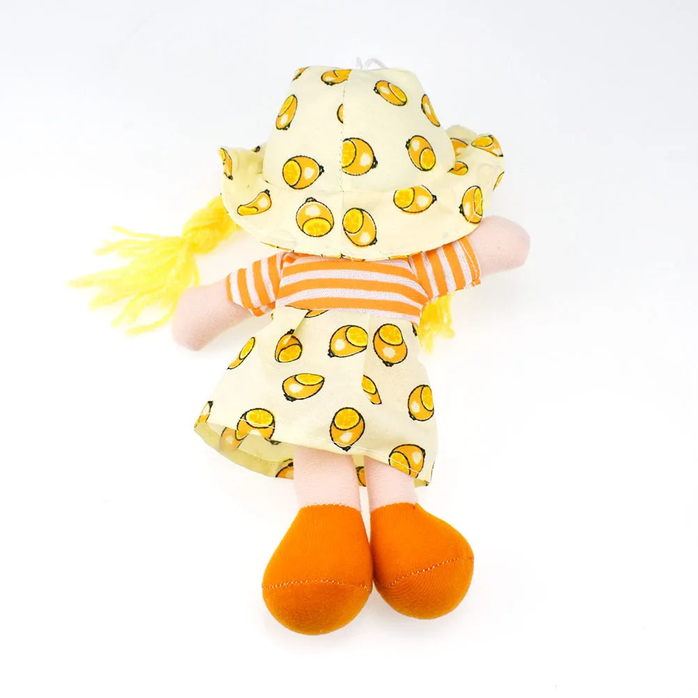 Cute 25cm Rag Dolls with Hat Cartoon Soft Kawaii Fruit Skirt Hat Girls Stuffed Plush Sleeping Toy Birthday Christmas Gifts