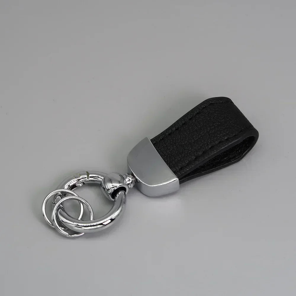 Short Lovely Leather Keychain Vintage Personalized Keyring Custom Logo Name Car Key Holder Chain Laser Engrave Women Charm Gift